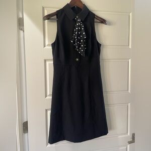 Elie Tahari Black Dress with Polka Dot Accent